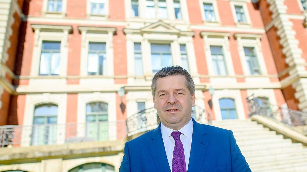Der neue Ministerpräsident Sven Schulze (CDU) ist überall im Land unterwegs, um bekannter zu werden. (Archivbild) Foto: Klaus-Dietmar Gabbert