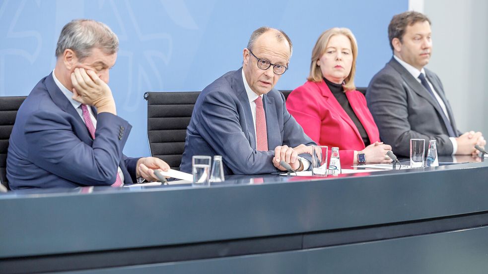 Zuletzt häuften sich Berichte über interne Streitigkeiten der Bundesregierung von Friedrich Merz. Foto: IMAGO/Andreas Gora