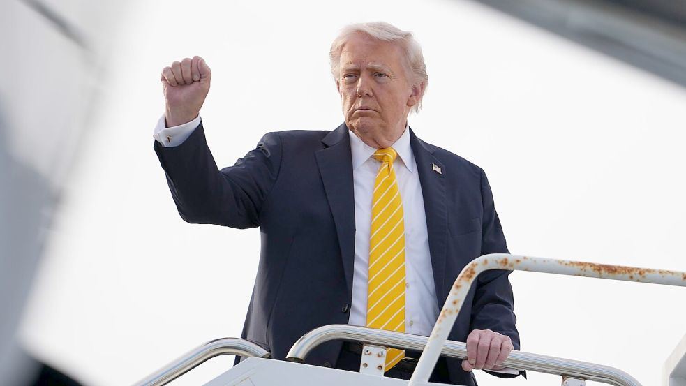 Trump kündigt eine neue Initiative in der Straße von Hormus an - lässt aber viele Details offen. Foto: Matt Rourke