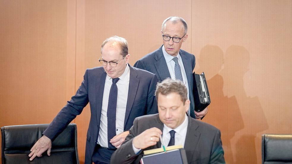 Von diesen drei Männern hängt das Gelingen der schwarz-roten Koalition maßgeblich ab. (Archivfoto) Foto: Kay Nietfeld/dpa