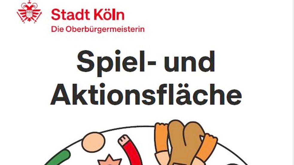 So sollte das Spielplatz-Schild mal aussehen - nun ist es Geschichte. (Handout) Foto: Stadt Köln/dpa