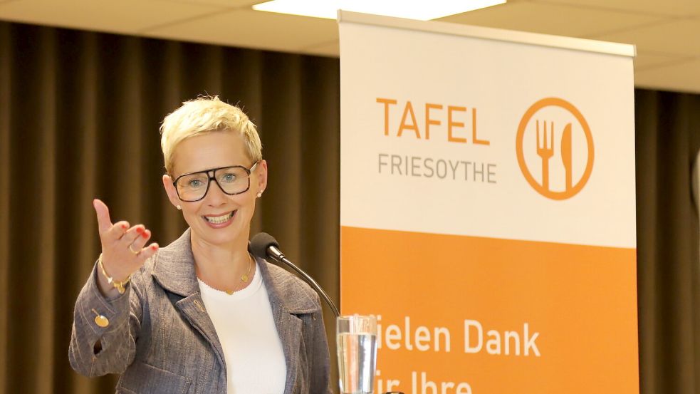 Vielen Dank für eure so wertvolle ehrenamtliche Arbeit, sagte die Parlamentarische Staatssekretärin Siliva Breher. Foto: Hans Passmann
