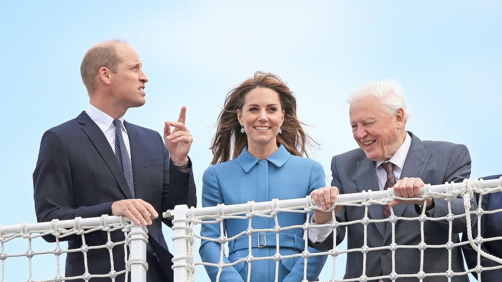 Prinz William baute im Laufe der Zeit eine enge Beziehung zu Attenborough auf. (Archivbild) Foto: Peter Byrne