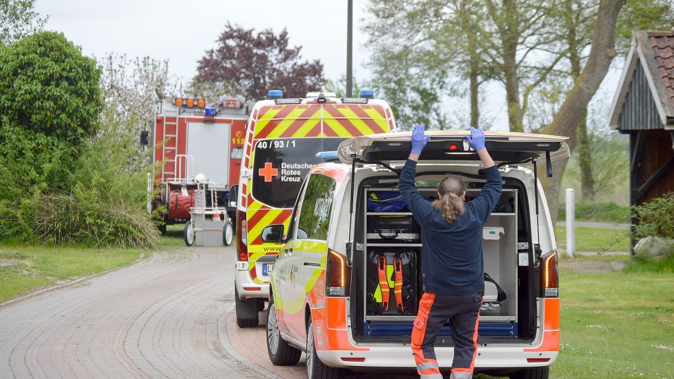 Zahlreiche Einsatzkräfte waren am Dienstag, 5. Mai 2026, in Grotegaste im Einsatz. Foto: Holger Weers