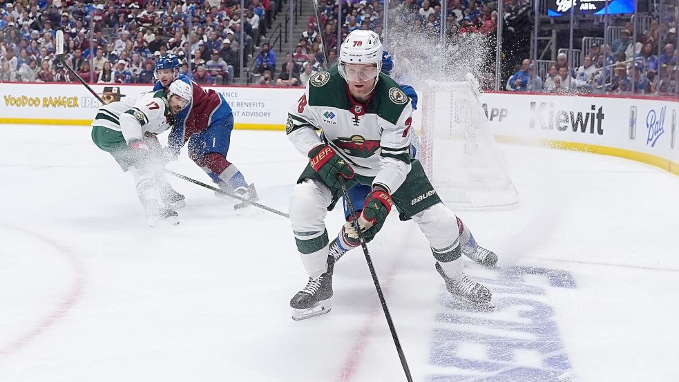 Nico Sturm traf für Minnesota zum zwischenzeitlichen Ausgleich. (Archivbild) Foto: David Zalubowski