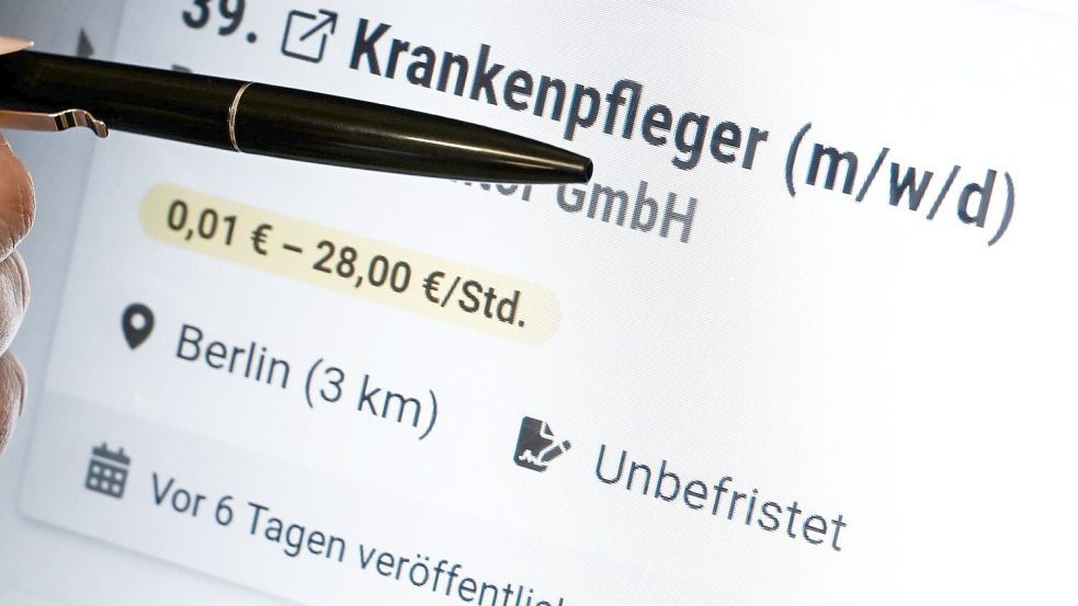 Konkrete Angaben zur Bezahlung fehlen in vielen Stellenanzeigen. (Symbolbild) Foto: Jens Kalaene