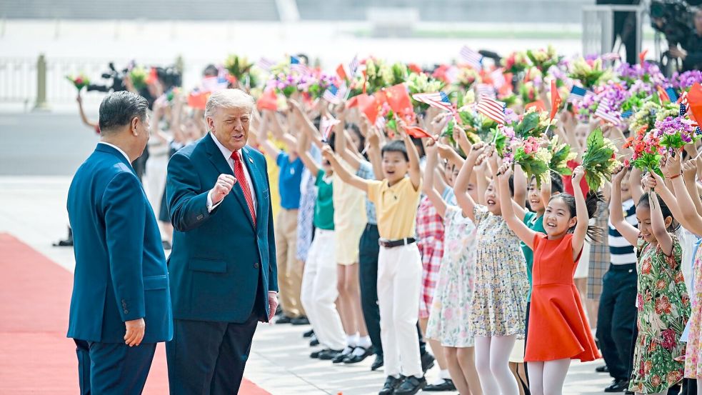 Trump fand die Kinder toll. Foto: Kenny Holston