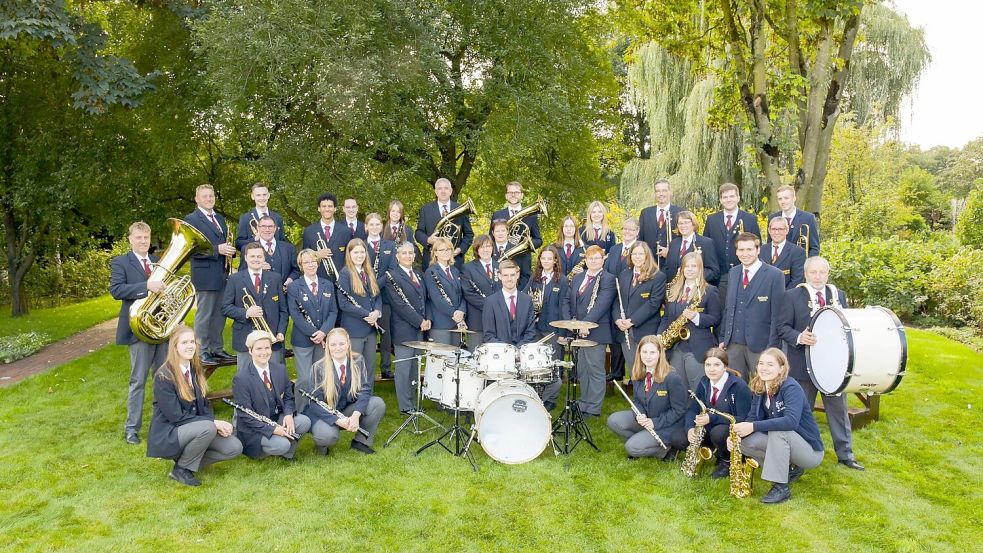 Das aktuelle Orchester des Musikvereins Scharrel. Foto: Musikverein