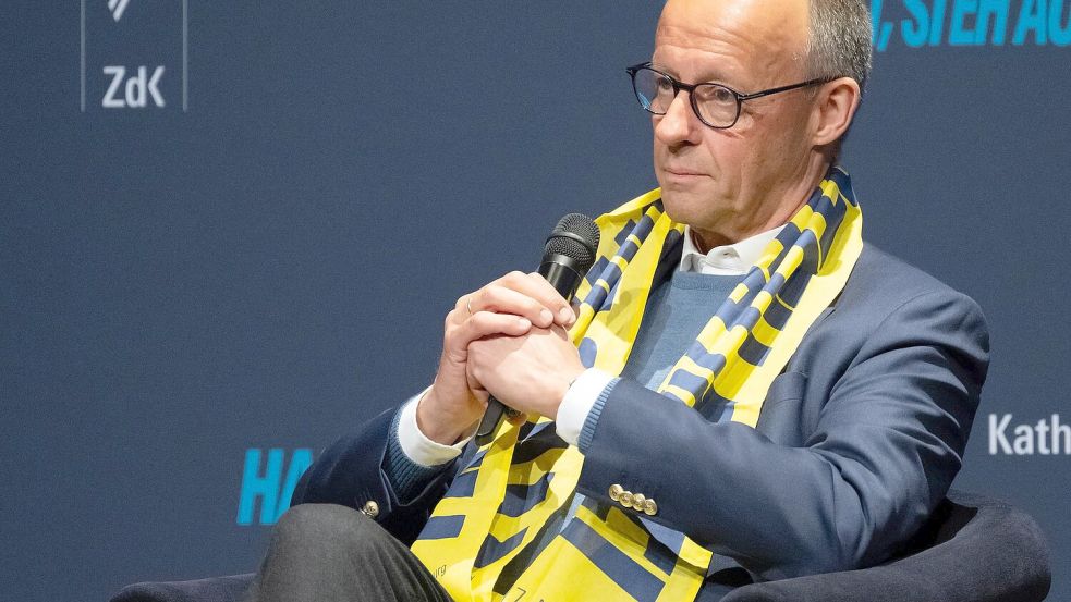 Merz zeigt sich auf dem Katholikentag selbstkritisch. Foto: Sven Hoppe