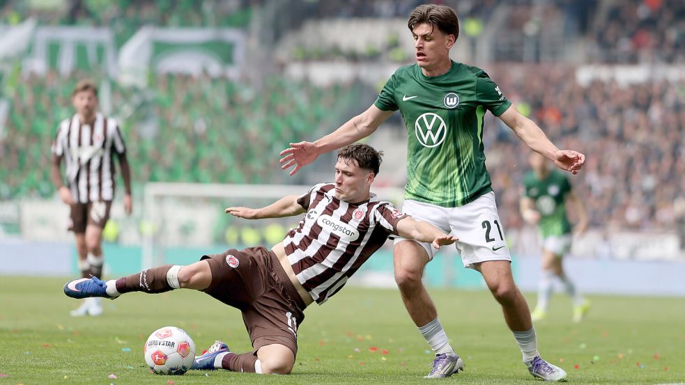 VfL Wolfsburg gewann gegen FC St. Pauli mit 1:3. Foto: dpa/picture alliance/Philipp Szyza