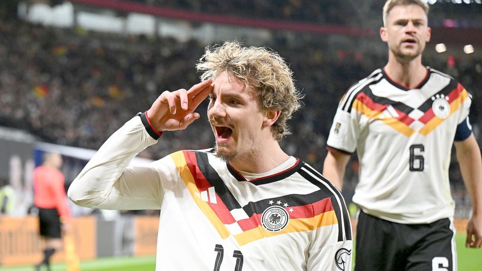 In der WM-Qualifikation traf Woltemade viermal für die DFB-Elf. (Archivbild) Foto: Robert Michael
