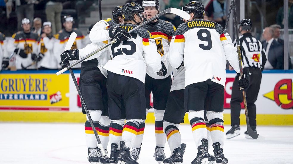 Das deutsche Eishockey-Team trat gegen die USA verbessert auf. Foto: Andreas Becker