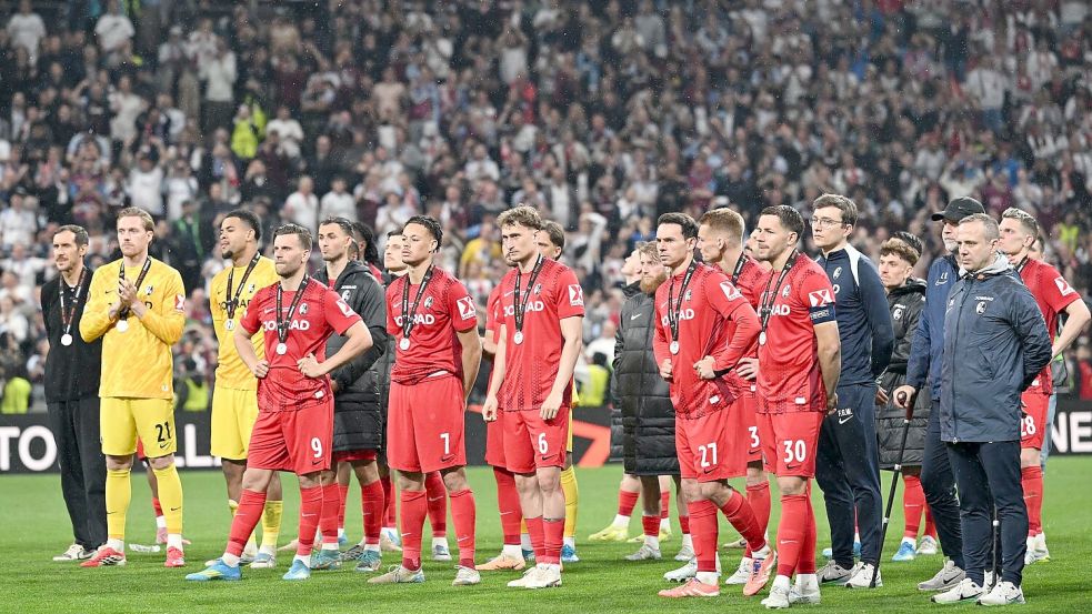 Dem SC Freiburg blieb die Körnung einer famosen Europa-League-Saison verwehrt. Foto: Robert Michael/dpa