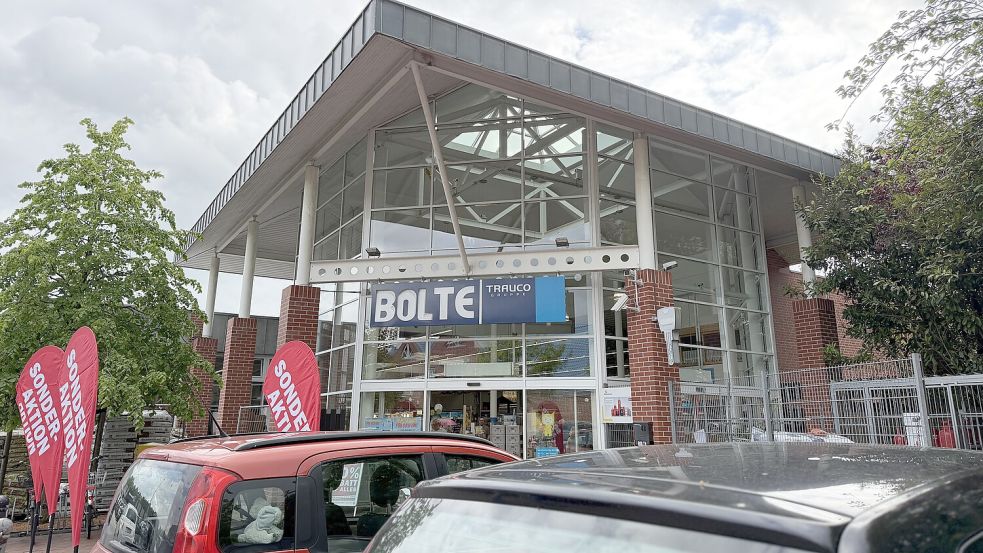 Ende einer Ära in Uplengen: Der Baumarkt Bolte an der Ostertorstraße schließt zum 31. Mai 2026 – 40 Mitarbeitende sind von der Entscheidung betroffen. Foto: Madita Janßen