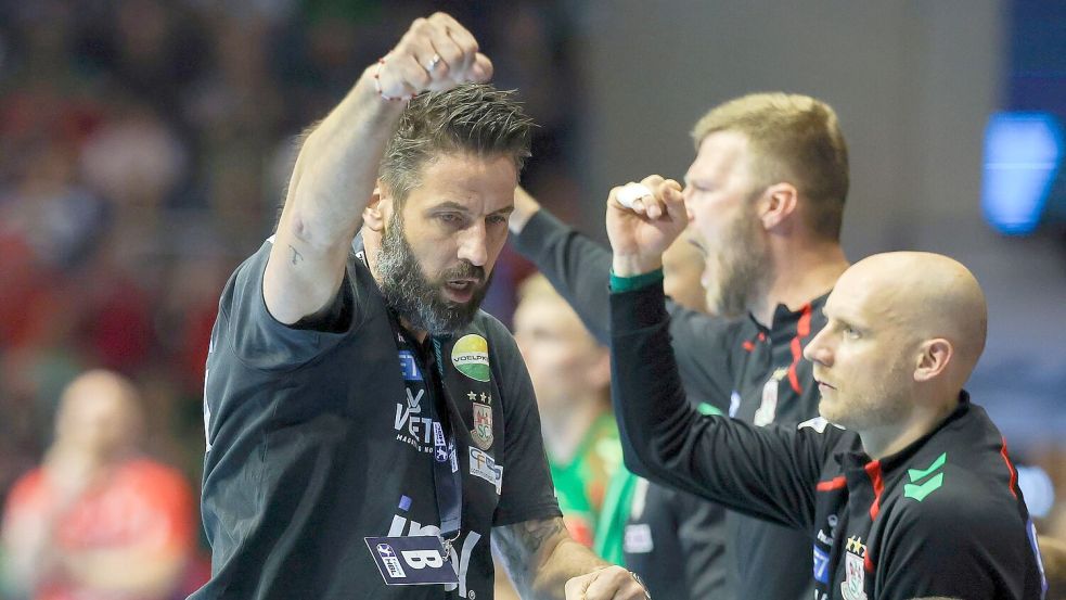 Magdeburgs Erfolgstrainer Bennet Wiegert kann jubeln. Foto: Jan Woitas