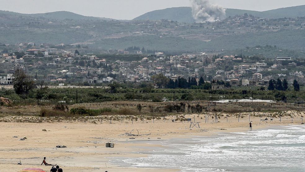 Die israelische Armee griff Ziele der Hisbollah in der südlibanesischen Küstenstadt Tyros an. Foto Archiv Foto: Marwan Naamani
