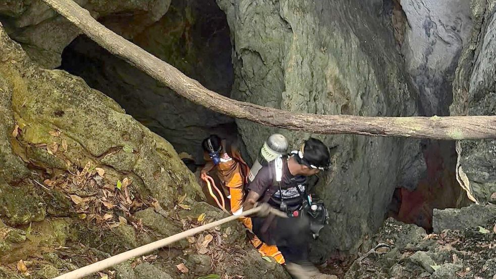 Die Suche in der gefluteten Höhle war extrem schwierig. Foto: Uncredited