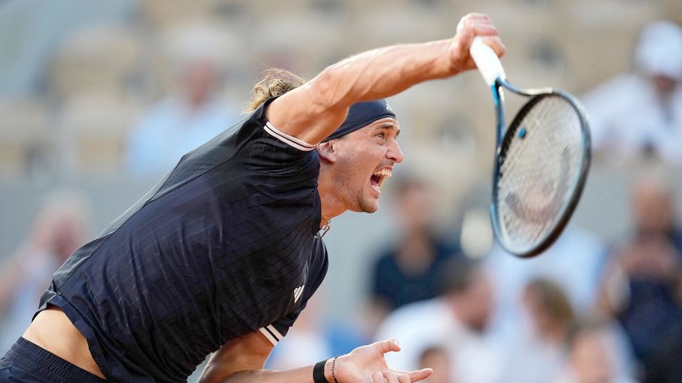 Auf seinen Aufschlag war mal wieder Verlass: Alexander Zverev. Foto: Christophe Ena