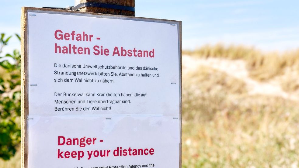 Achtung, Ansteckungsgefahr! Die Behörden klären auf Deutsch auf. Foto: Marcus Golejewski