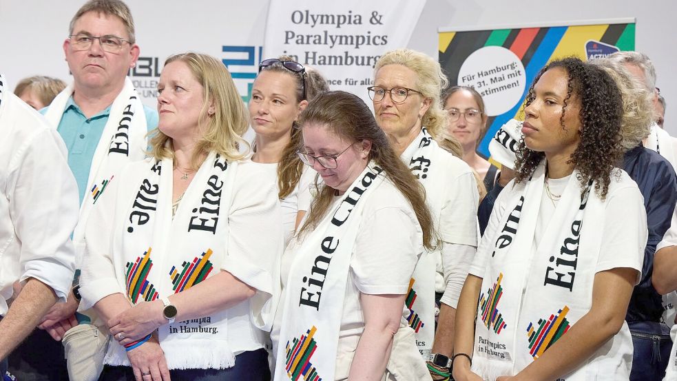 Frust bei Olympia-Befürwortern nach dem Referendum in Hamburg. Foto: Georg Wendt