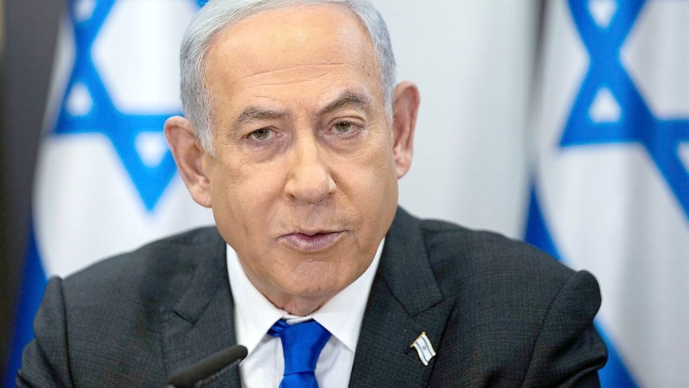 Israels Ministerpräsident Netanjahu droht mit weiteren Angriffen im Libanon. (Archivbild) Foto: Ohad Zwigenberg/AP/dpa