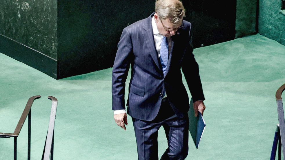 Allen Bemühungen zum Trotz: Außenminister Johann Wadephul (CDU) konnte das Drama in New York nicht mehr aufhalten. Foto: IMAGO/Bianca Otero