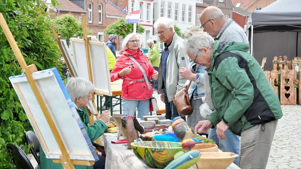 Der Hafenmarkt in Weener soll ein „Wochenmarkt 2.0“ sein. Foto: Bodo Wolters