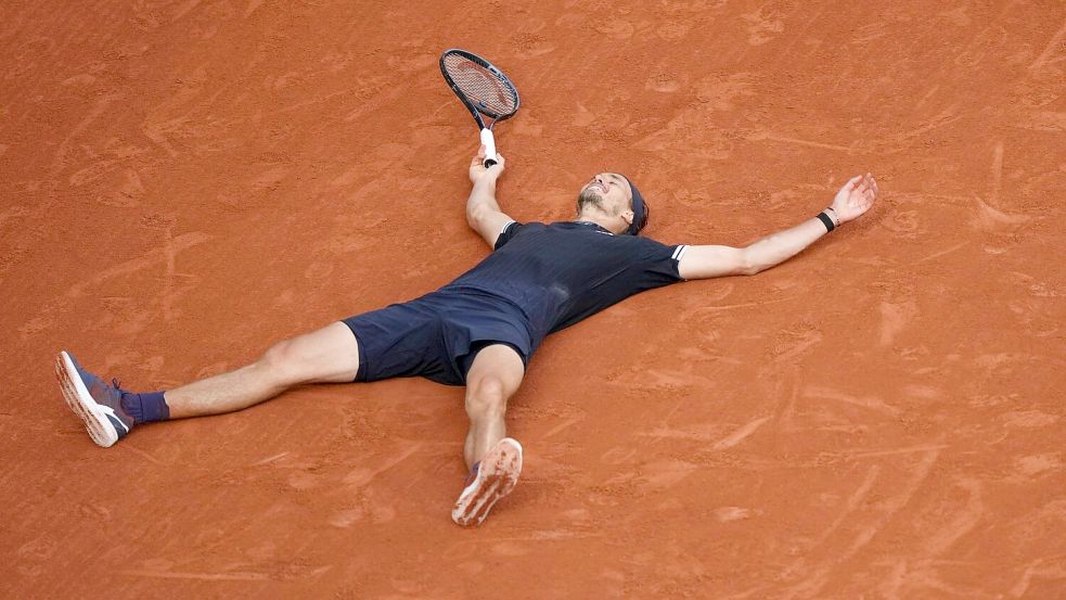 Der Moment des großen Triumphs von Alexander Zverev. Foto: Aurelien Morissard