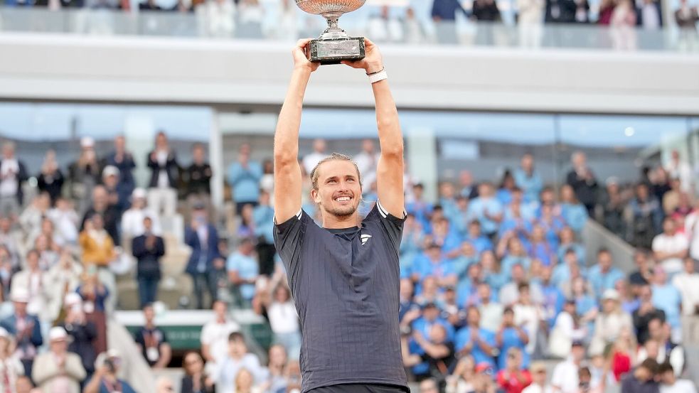 Am Ziel seiner Träume angelangt: Alexander Zverev. Foto: Christophe Ena
