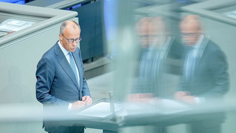 Merz versucht noch einmal, die Bürger auf Reformen einzuschwören. Foto: Michael Kappeler/dpa