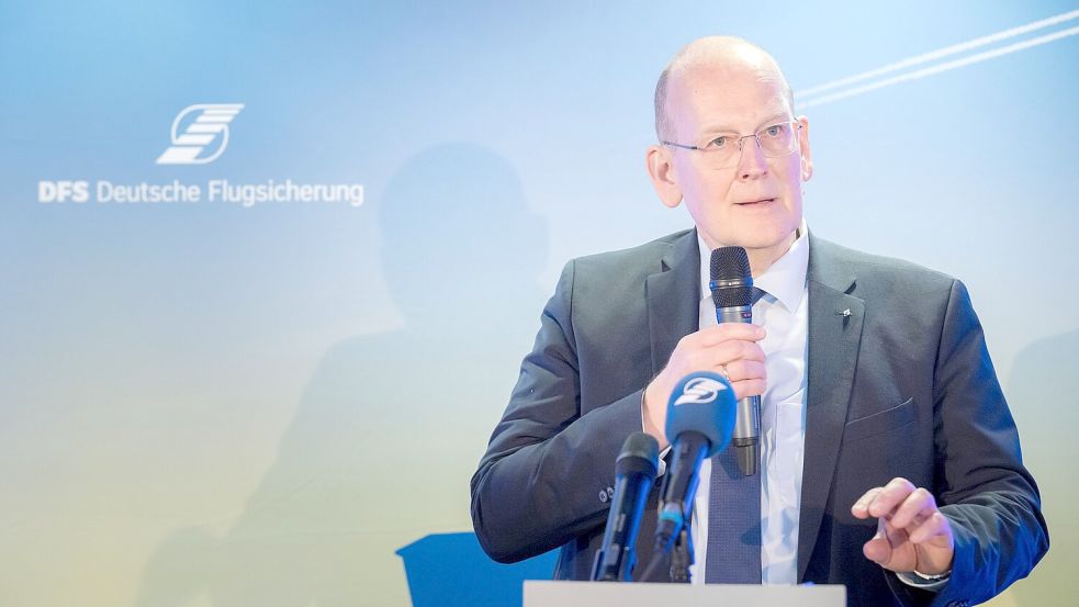 DFS-Chef Arndt Schoenemann verspricht sich viel von der Zusammenarbeit mit der Telekom und mit Hensoldt. Foto: Sina Schuldt