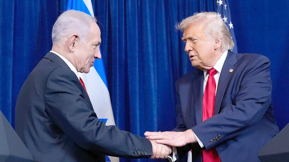 Israels Premier Netanjahu erwartet von Trumps Abkommen mit dem Iran ein Ende des Atomprogramms. Foto: Alex Brandon/AP/dpa