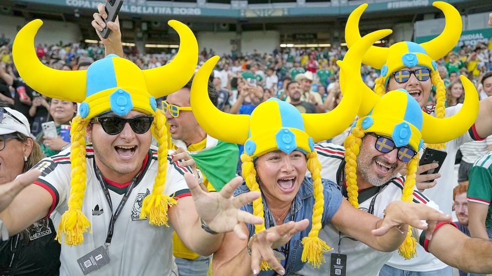 Schwedens Fans haben Grund zur Freude. Foto: Matias Delacroix
