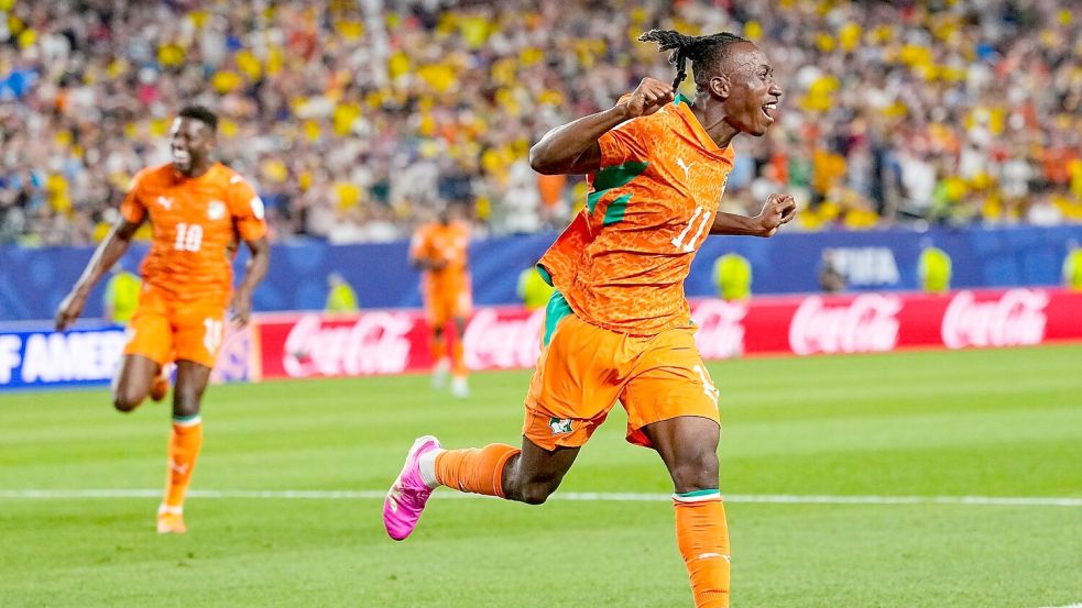 Yan Diomande war der stärkste Ivorer beim Sieg gegen Ecuador. Foto: Petr David Josek
