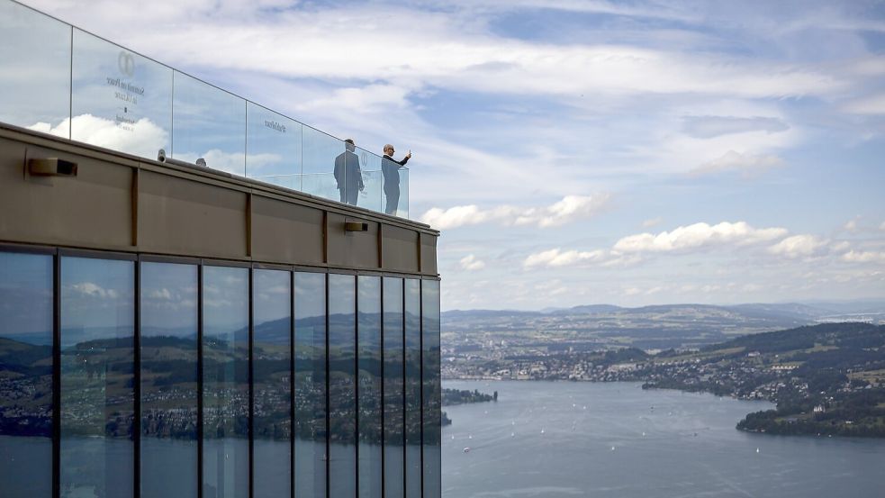 Das Rahmenabkommen soll am Freitag in der Schweiz im Hotel Bürgenstock unterzeichnet werden. Foto: Michael Buholzer/KEYSTONE/EDA/PO