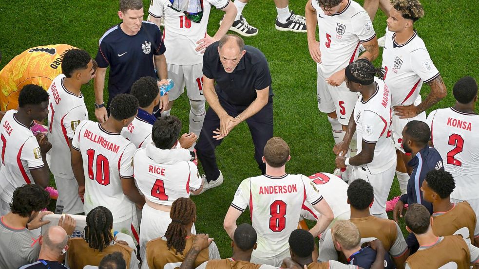 Tuchel findet offenbar die richtigen Worte bei der englischen Mannschaft. Foto: Jessica Tobias