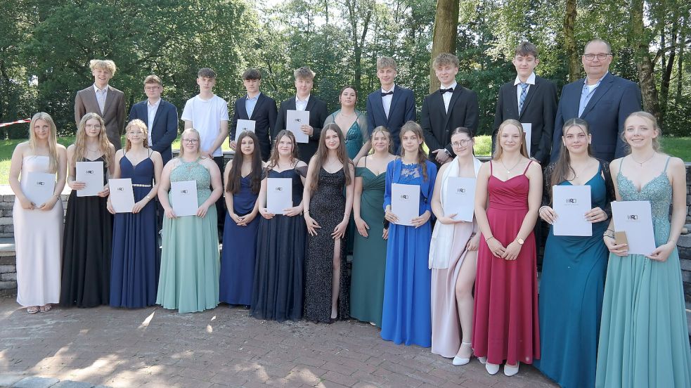 Die Abschlussklasse 10a an der Kreisrealschule Overledingerland. Fotos: KRO Overledingerland