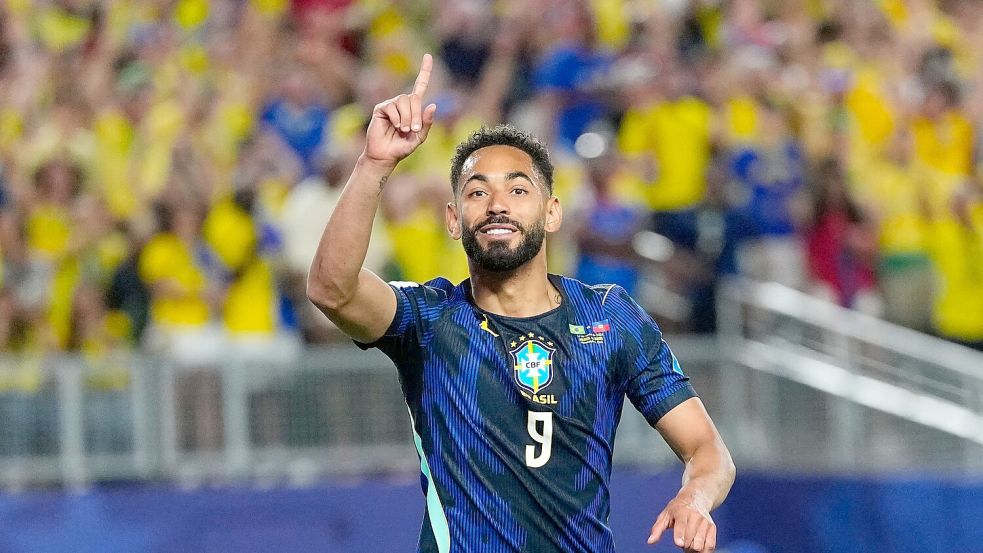 Brachte Brasilien auf Siegkurs: Der frühere Herthaner Matheus Cunha. Foto: Petr David Josek