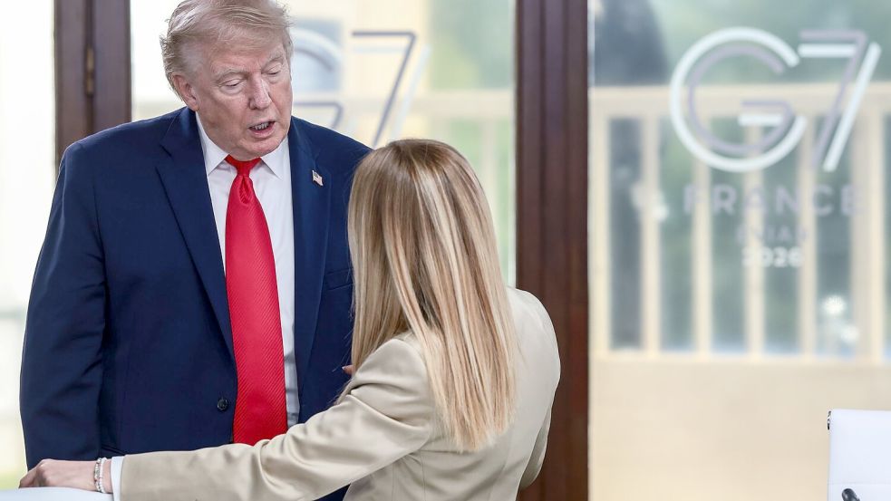 Donald Trump legte im Streit mit der italienischen Regierungschefin nach, Meloni konterte. (Archivfoto) Foto: Evelyn Hockstein