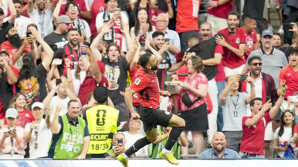 Mohamed Salah steuerte ein Tor und eine Vorlage zum Sieg von Ägypten gegen Neuseeland bei. Foto: Abbie Parr