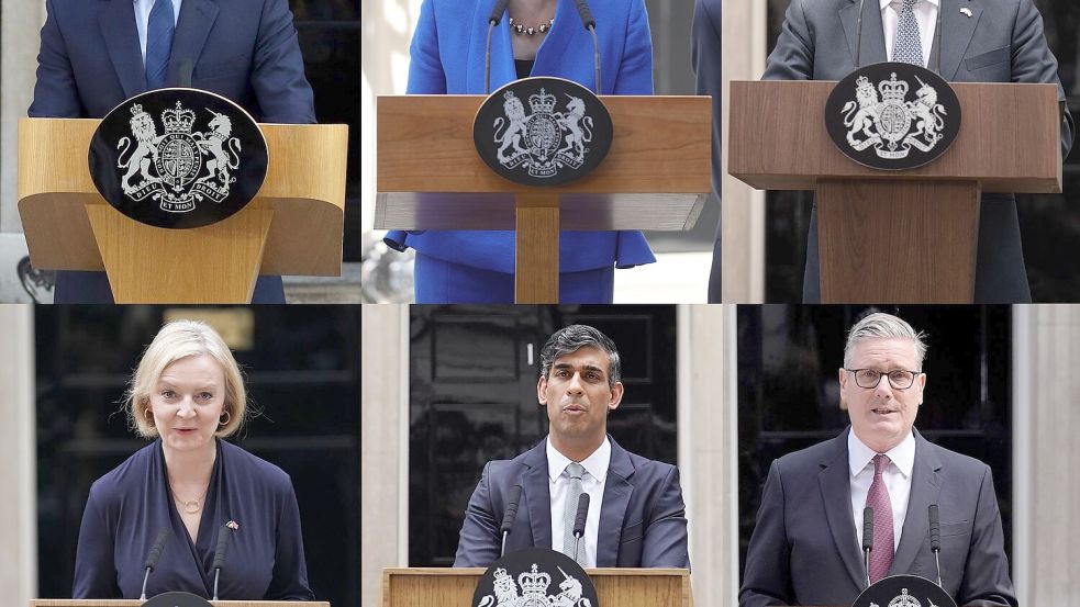 Die Briten erlebten in den vergangenen zehn Jahren bereits sechs Regierungschefs. (Archivbild) Foto: Stefan Rousseau/Aaron Chown/Andr