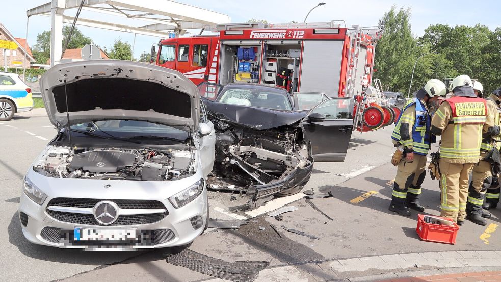 Ein Verkehrsunfall hat sich am Montag in Elisabethfehn ereignet. Foto: Hans Passmann