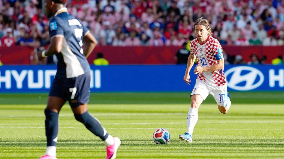 Luka Modric feierte in seinem Jubiläumsspiel einen Sieg. Foto: Frank Gunn