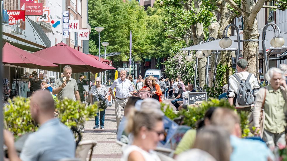 Die Innenstadt von Leer ist beliebt. Sie soll aber aufgewertet werden. Foto: Klaus Ortgies/Archiv