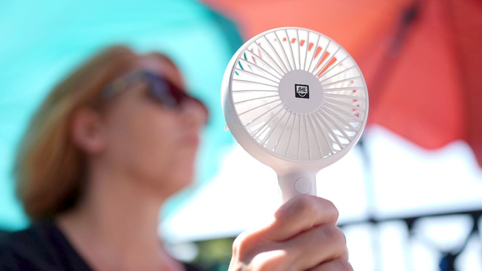 Mit Ventilator lässt sich die Hitze etwas besser ertragen. Foto: Marcus Brandt