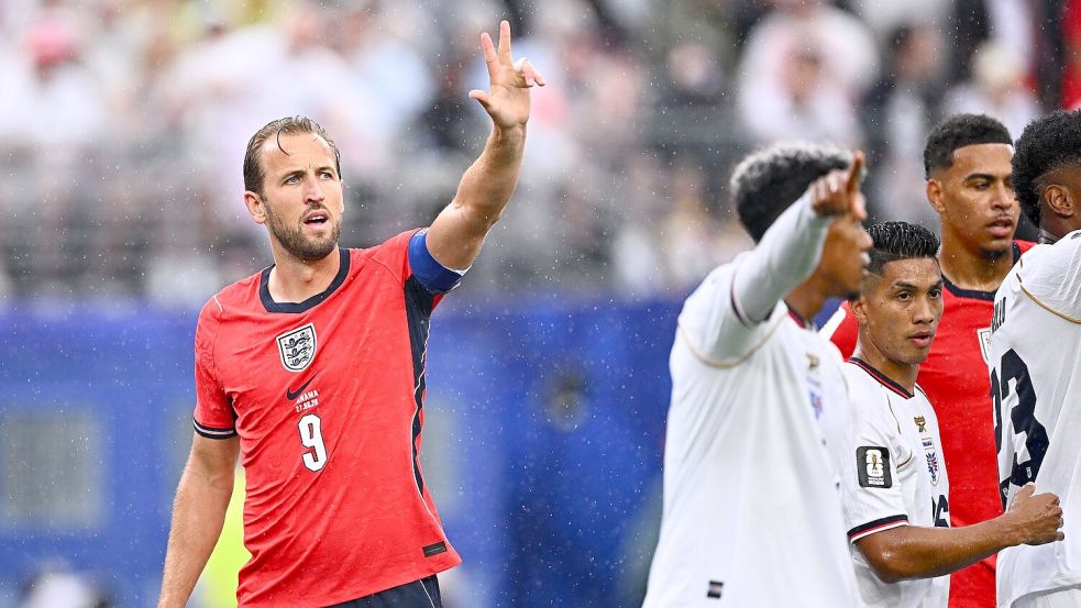 Steht nun bei drei Turnier-Toren: Harry Kane. Foto: Tom Weller/dpa