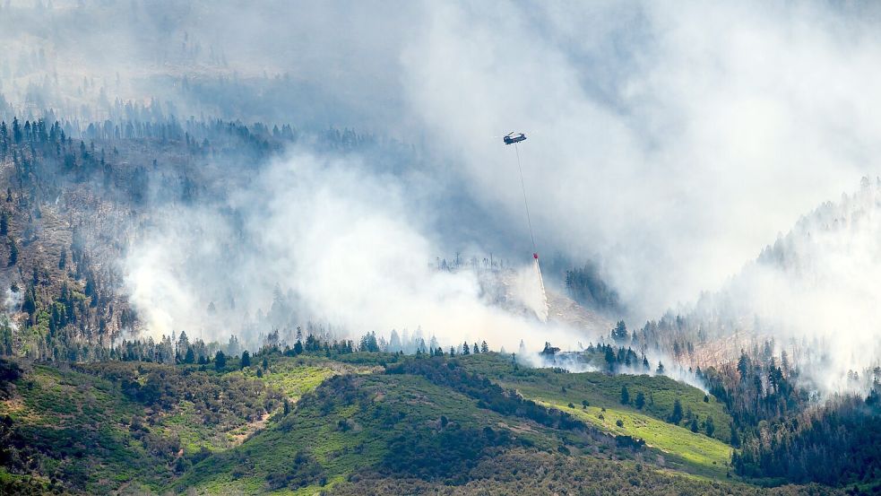 Im Westen der USA kämpfen Feuerwehrleute gegen zahlreiche Brände an. Foto: Noah Berger