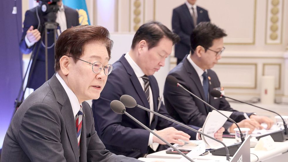 Südkoreas Präsident Lee Jae Myung stellt seinen ambitionierten Investitionsplan vor. Foto: -