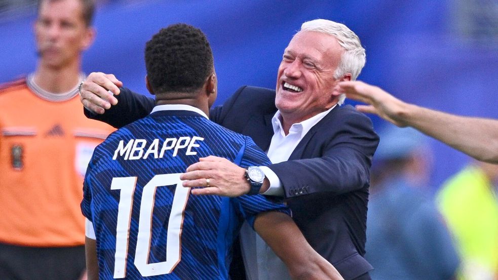 Mbappé war als Doppeltorschütze erneut ein zentraler Spieler für Frankreich. Foto: Tom Weller/dpa