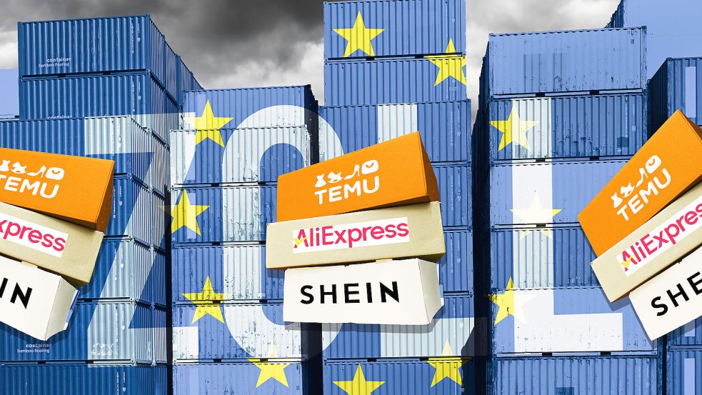 Auch Kleinsendungen der chinesischen Onlinehändler Temu, Shein und AliExpress werden ab sofort mit einer Importabgabe von drei Euro belegt. Foto: IMAGO/Christian Ohde